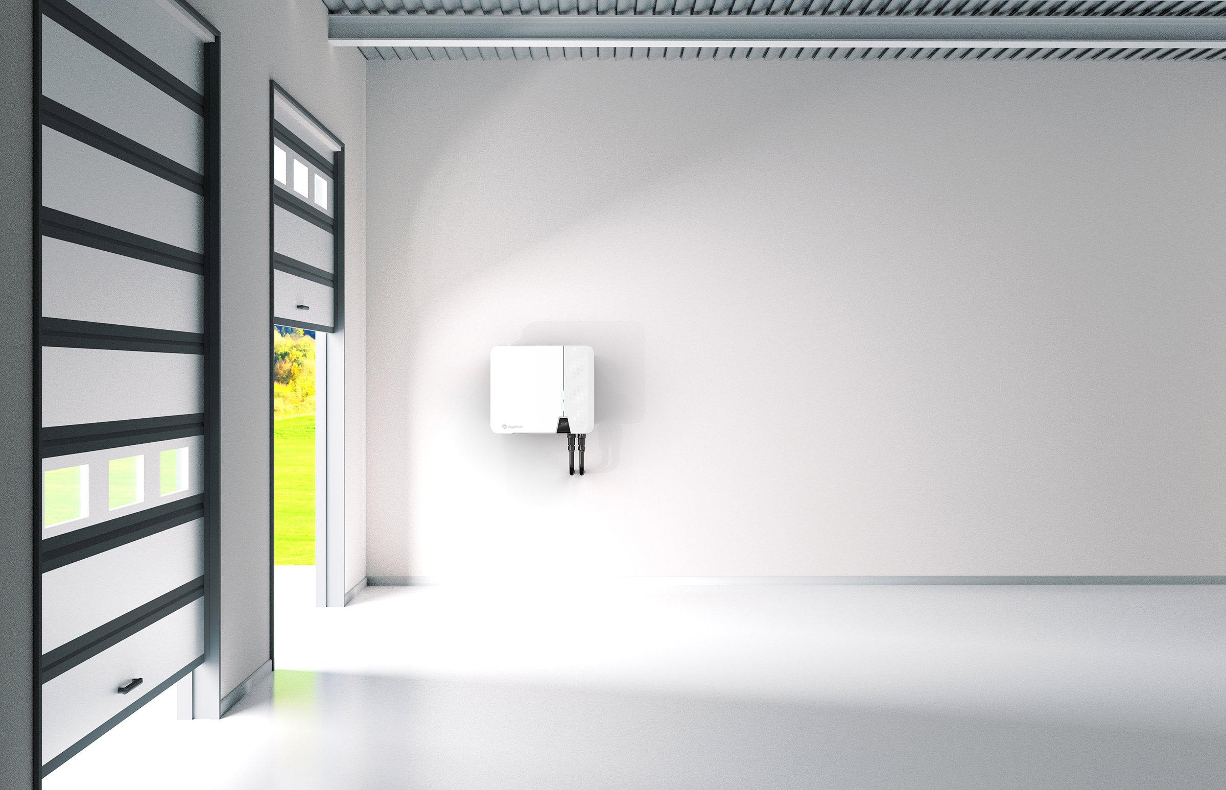 hybrid solar inverter, reddot design award, in garage