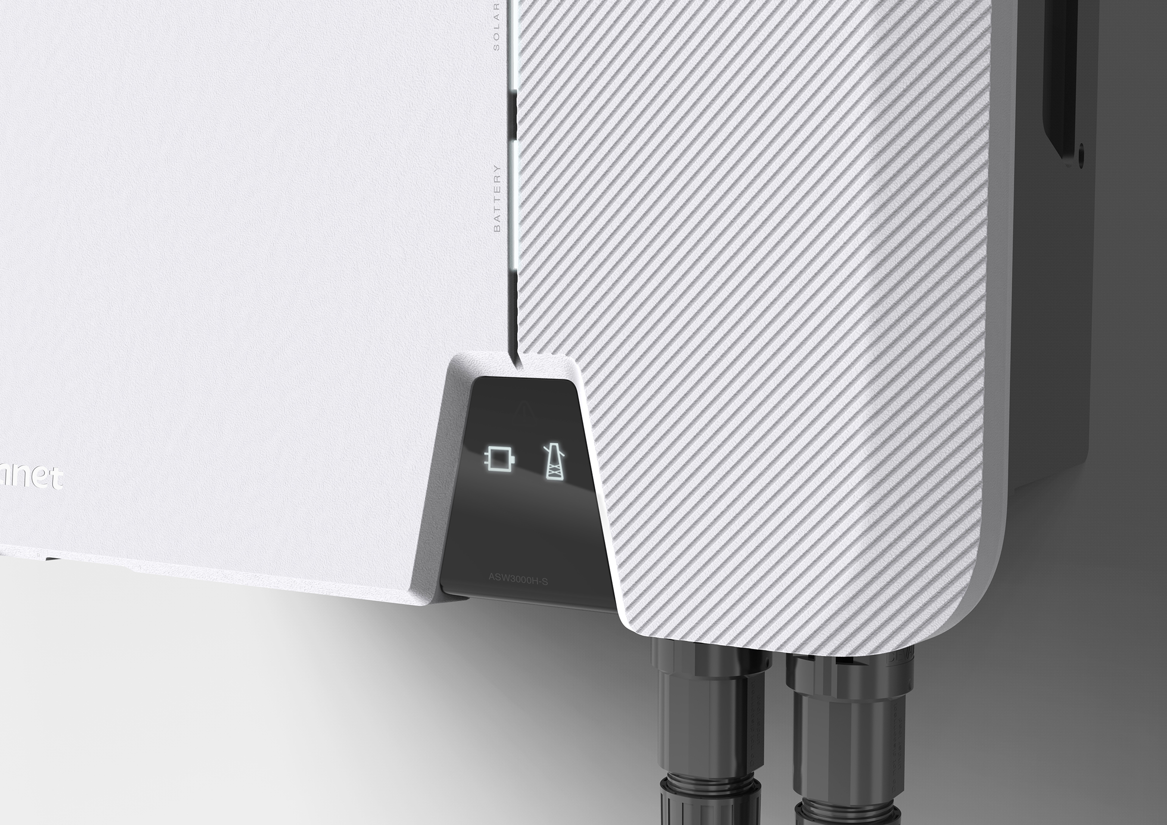 hybrid solar inverter, reddot design award, panel detail