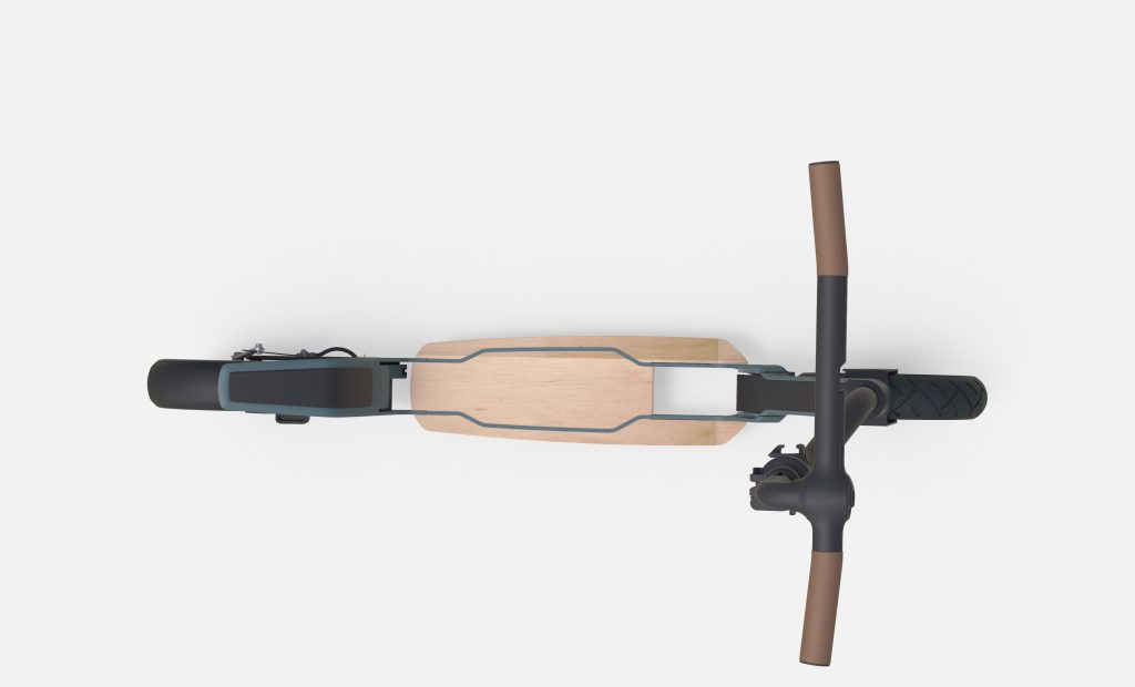 comin scooter, mobility design, prototype top view
