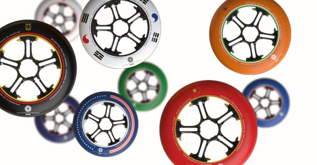 product design, sports product development of inline skate wheels, color view