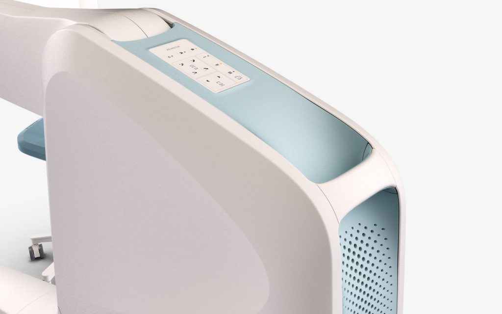PET scanner, medical design and development, side view