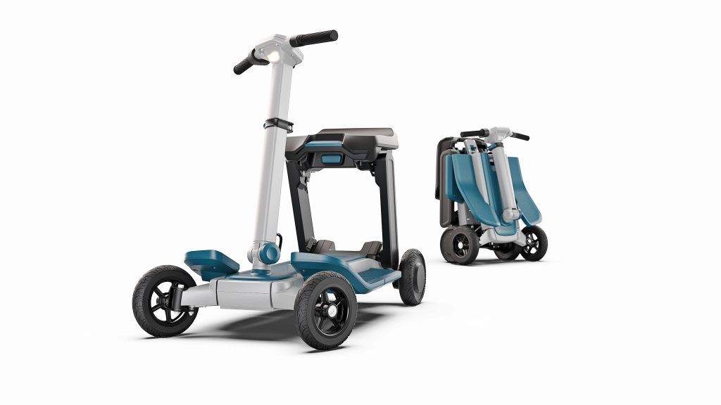 développement des scooters de mobilité, pliés